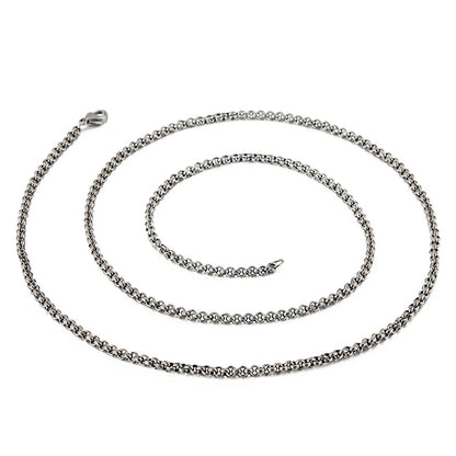 Wholesale Simple Style Classic Style Solid Color Titanium Steel Necklace