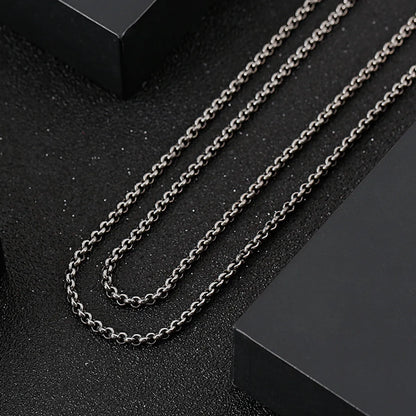 Wholesale Simple Style Classic Style Solid Color Titanium Steel Necklace