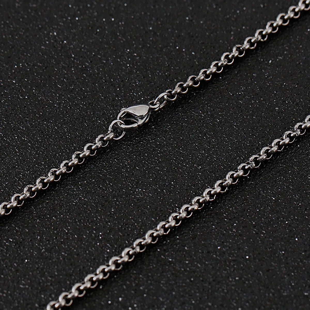 Wholesale Simple Style Classic Style Solid Color Titanium Steel Necklace