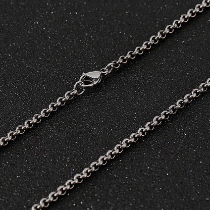 Wholesale Simple Style Classic Style Solid Color Titanium Steel Necklace