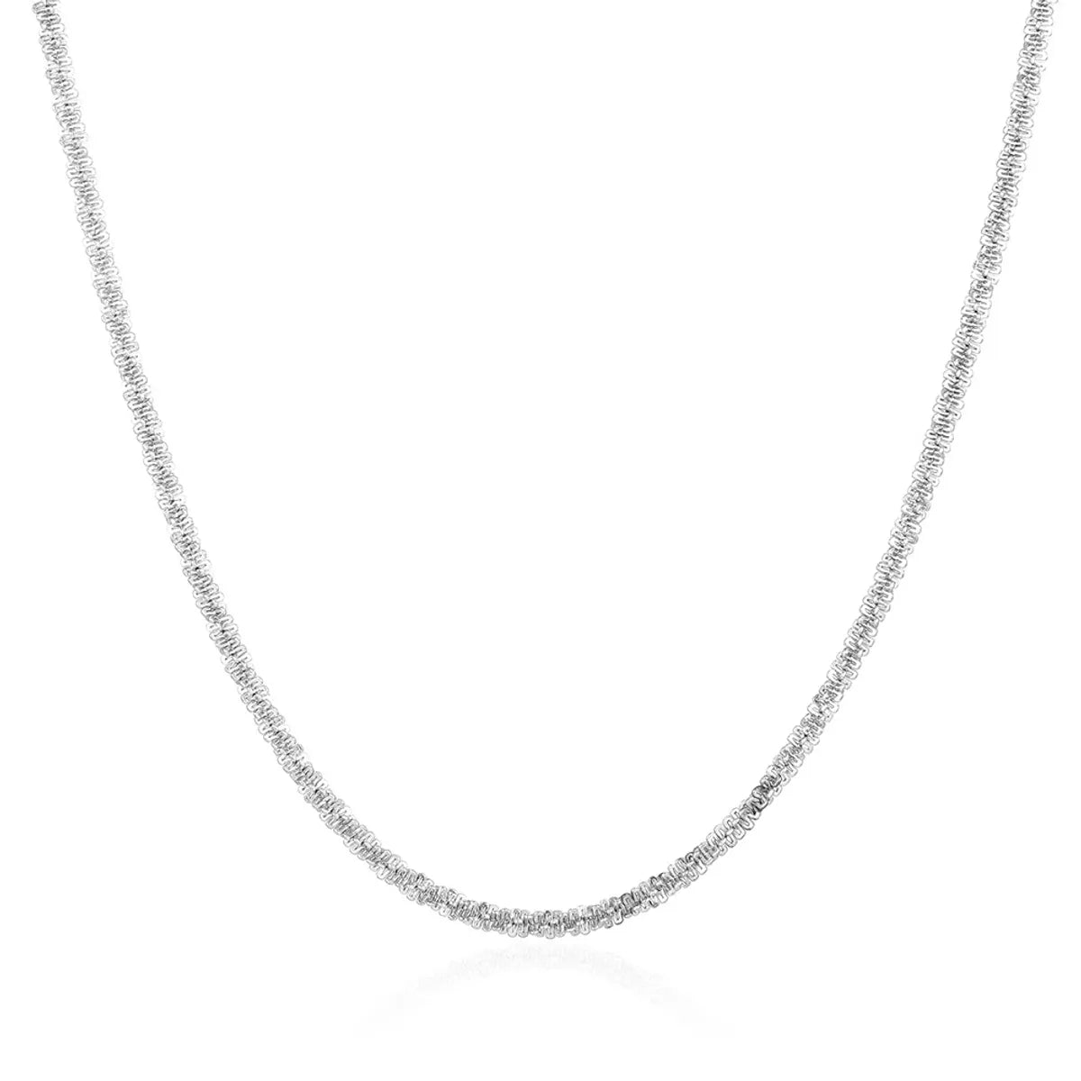 Wholesale Simple Style Classic Style Solid Color Titanium Steel Polishing Necklace