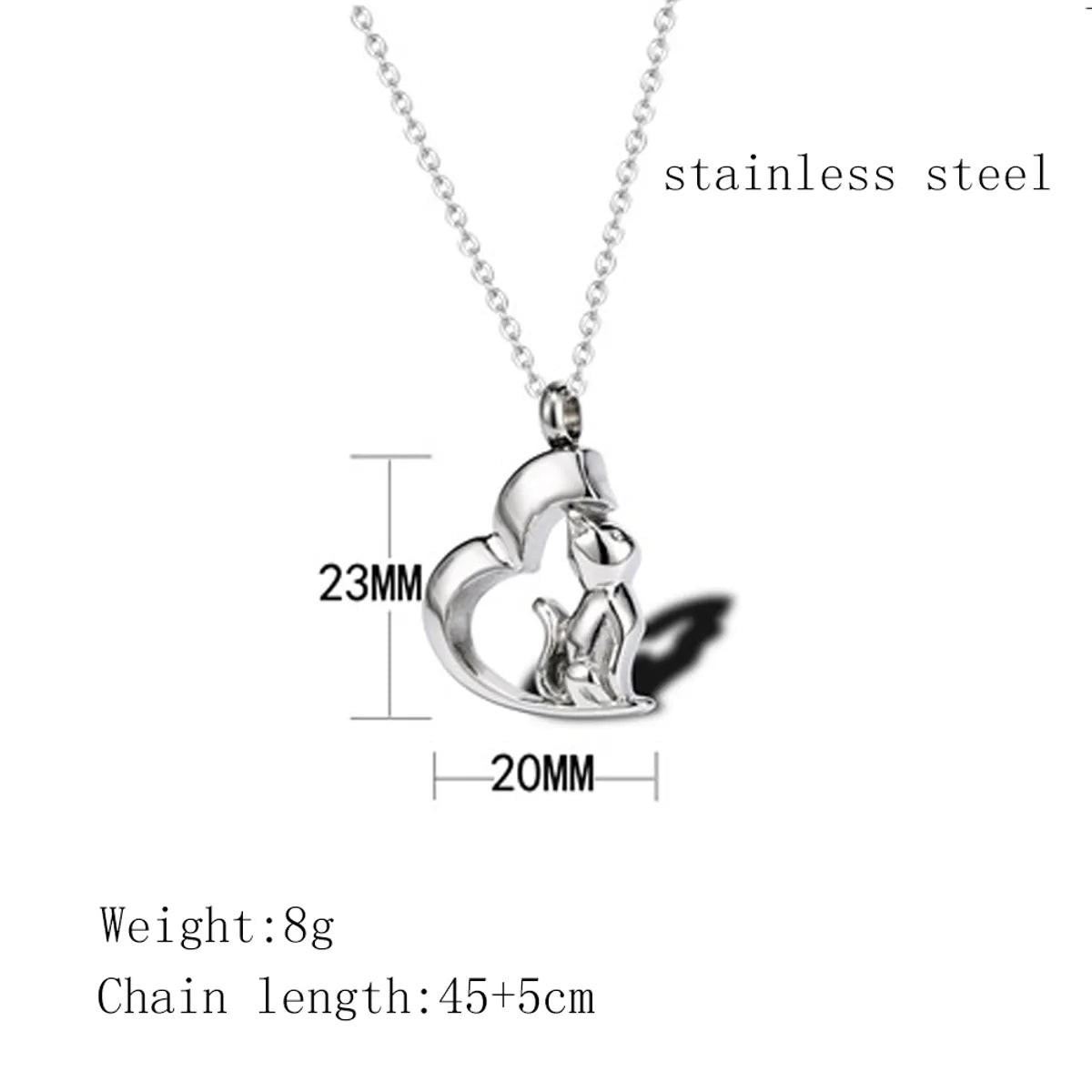 Wholesale Simple Style Classic Style Solid Color Titanium Steel Polishing Pendant Necklace