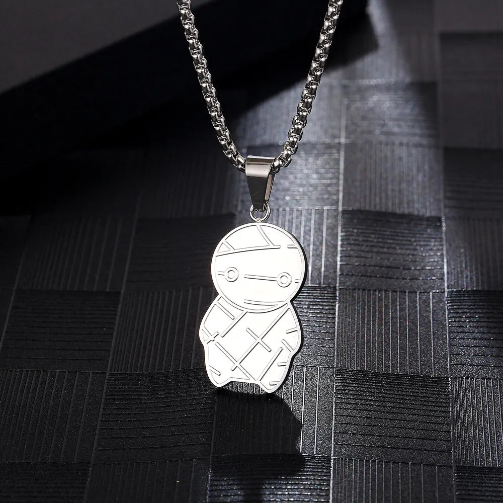 304 Stainless Steel 18K Gold Plated Simple Style Commute Plating Solid Color Pendant Necklace