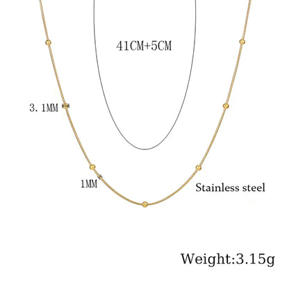 Wholesale Simple Style Commute Solid Color Titanium Steel Plating Necklace