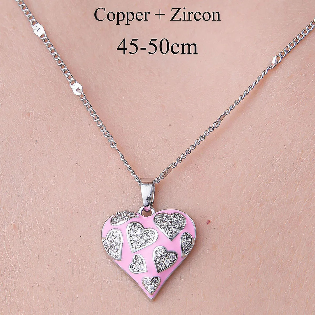 Wholesale Simple Style Cross Heart Shape Crown Stainless Steel Titanium Steel Polishing Plating Inlay Zircon Pendant Necklace