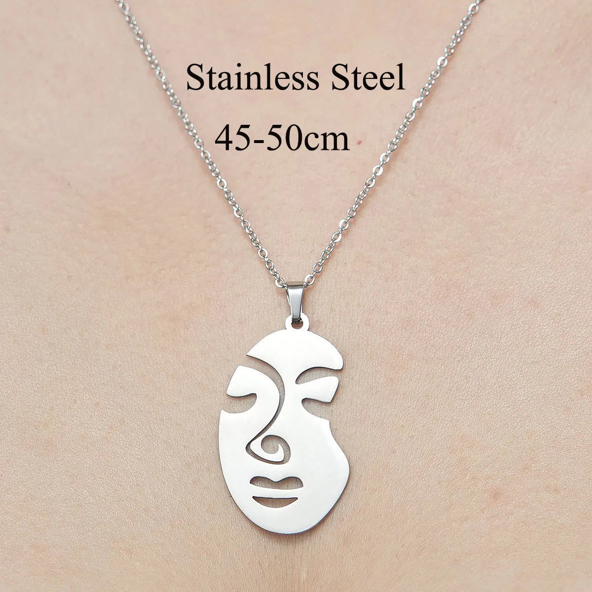 Wholesale Jewelry Simple Style Devil'S Eye Star Moon 201 Stainless Steel Polishing Plating Pendant Necklace