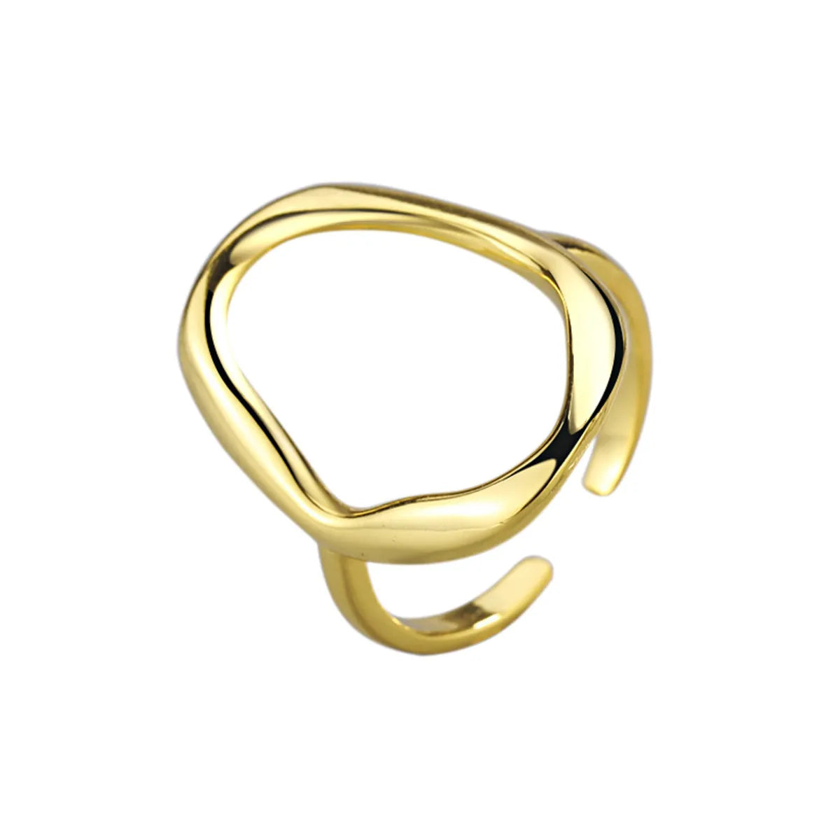 Wholesale Simple Style Geometric Copper Plating Open Rings