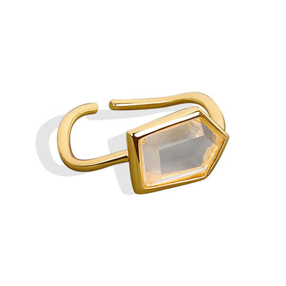 Wholesale Simple Style Geometric Copper Plating Open Rings