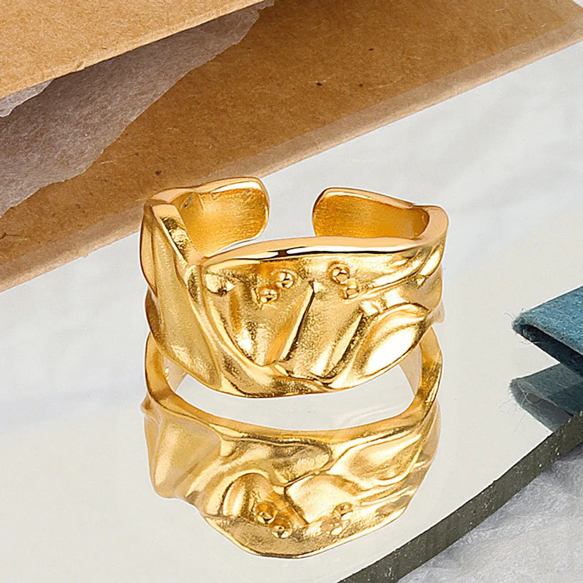 Wholesale Simple Style Geometric Copper Plating Open Rings