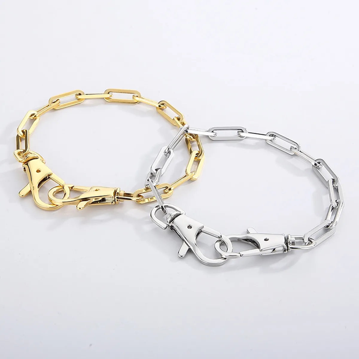 Wholesale Simple Style Geometric Titanium Steel 18k Gold Plated Bracelets Necklace