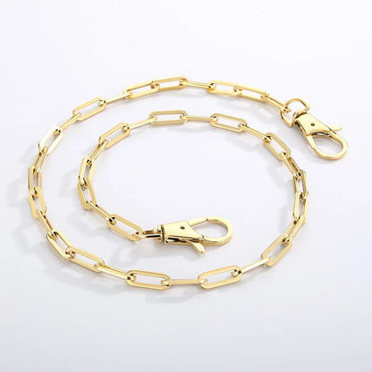 Wholesale Simple Style Geometric Titanium Steel 18k Gold Plated Bracelets Necklace