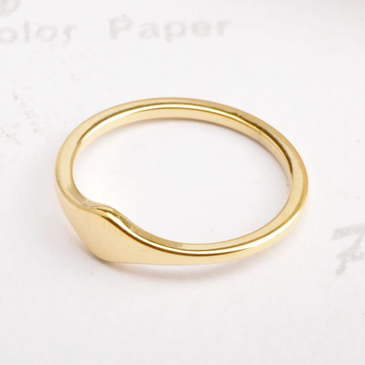 Titanium Steel 18K Gold Plated Simple Style Plating Geometric Rings