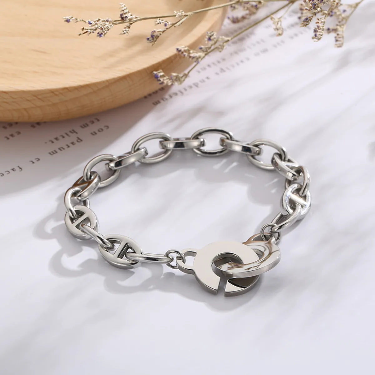 Wholesale Simple Style Geometric Titanium Steel Bracelets