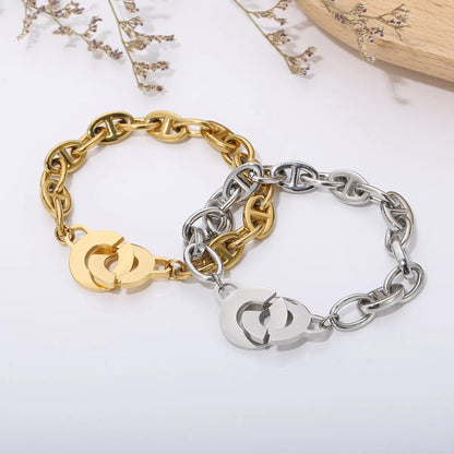 Wholesale Simple Style Geometric Titanium Steel Bracelets