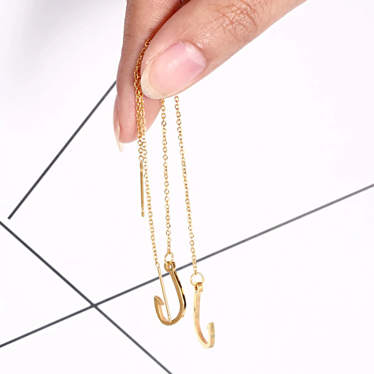 Wholesale Simple Style Geometric Titanium Steel Irregular Plating Earrings Necklace