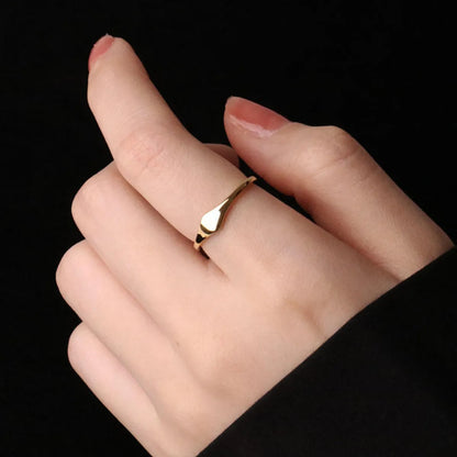 Wholesale Simple Style Geometric Titanium Steel Rings