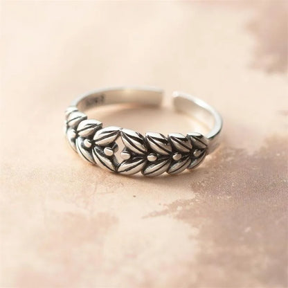 Wholesale Simple Style Grain Copper Plating Silver Plated Open Rings