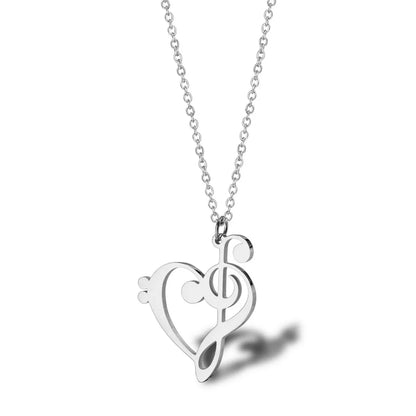 Wholesale Simple Style Heart Shape Stainless Steel Plating Gold Plated Pendant Necklace