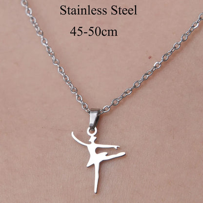 201 Stainless Steel Simple Style Polishing Plating Human Arrow Hook Pendant Necklace