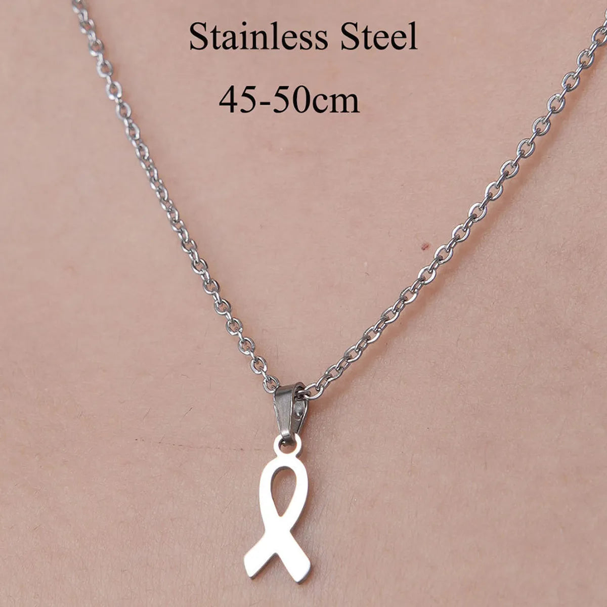 201 Stainless Steel Simple Style Polishing Plating Human Arrow Hook Pendant Necklace