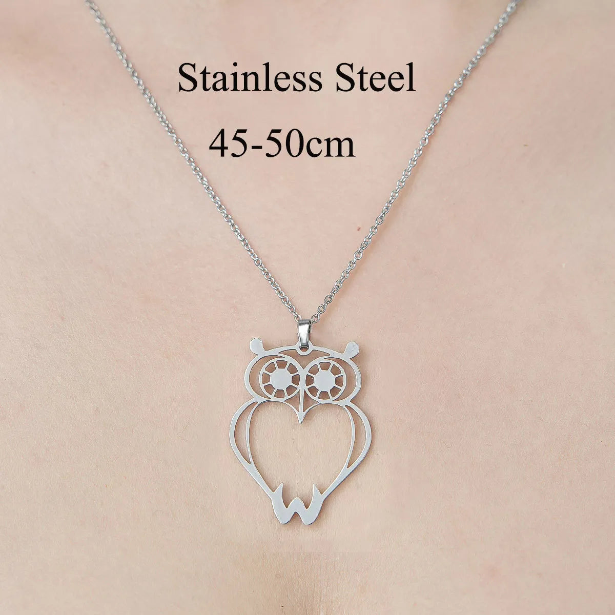 201 Stainless Steel Simple Style Polishing Plating Human Devil'S Eye Star Pendant Necklace