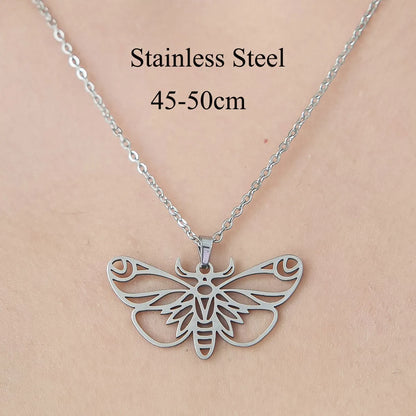 201 Stainless Steel Simple Style Polishing Plating Human Devil'S Eye Star Pendant Necklace