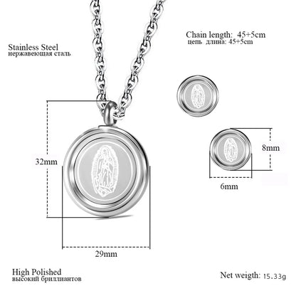 Wholesale Simple Style Human Round Titanium Steel Plating Earrings Necklace