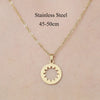 Wholesale Jewelry Simple Style Human Sun Paw Print 201 Stainless Steel 18K Gold Plated Polishing Plating Pendant Necklace