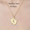 Wholesale Jewelry Simple Style Human Sun Paw Print 201 Stainless Steel 18K Gold Plated Polishing Plating Pendant Necklace