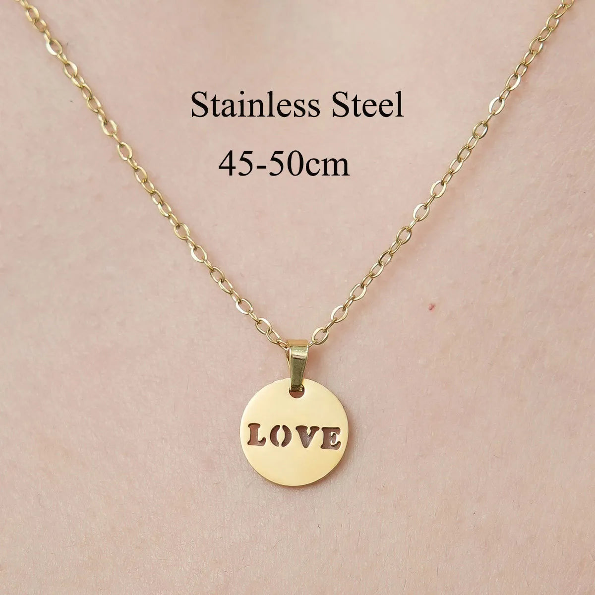 Wholesale Jewelry Simple Style Human Sun Paw Print 201 Stainless Steel 18K Gold Plated Polishing Plating Pendant Necklace