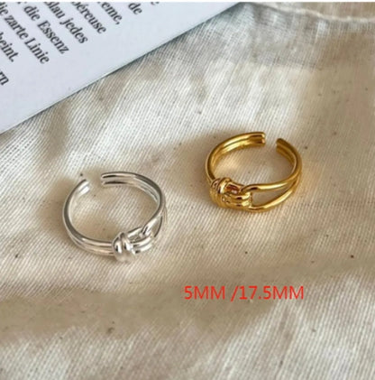 Wholesale Simple Style Knot Copper Plating Hollow Out Open Rings