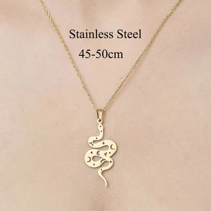 Wholesale Jewelry Simple Style Leaf Devil'S Eye Wings 201 Stainless Steel 18K Gold Plated Polishing Plating Pendant Necklace