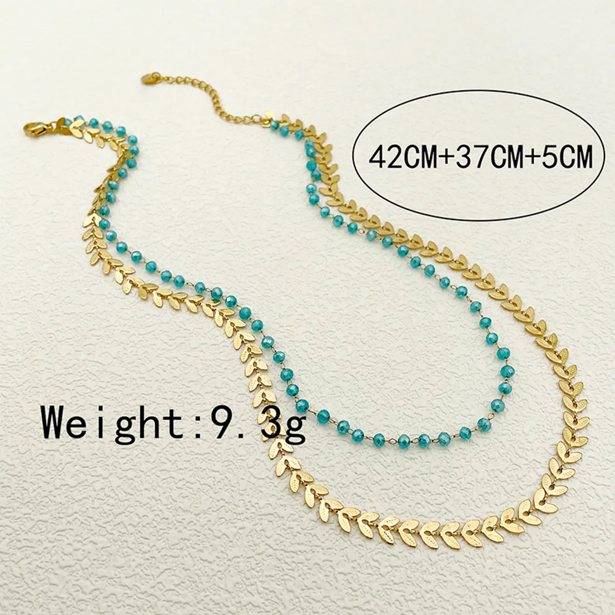 Simple Style Leaves Stainless Steel Plating Gold Plated Necklace