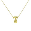 Wholesale Simple Style Letter Brass 18K Gold Plated Pendant Necklace