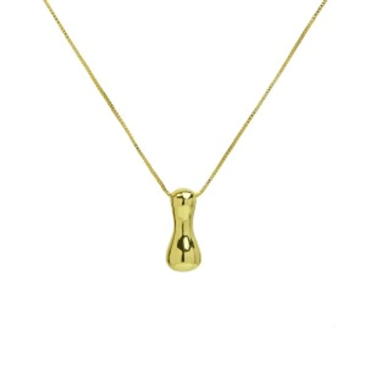 Wholesale Simple Style Letter Brass 18K Gold Plated Pendant Necklace