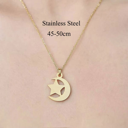 Wholesale Jewelry Simple Style Little Bear Devil'S Eye Lightning 201 Stainless Steel 18K Gold Plated Polishing Plating Pendant Necklace