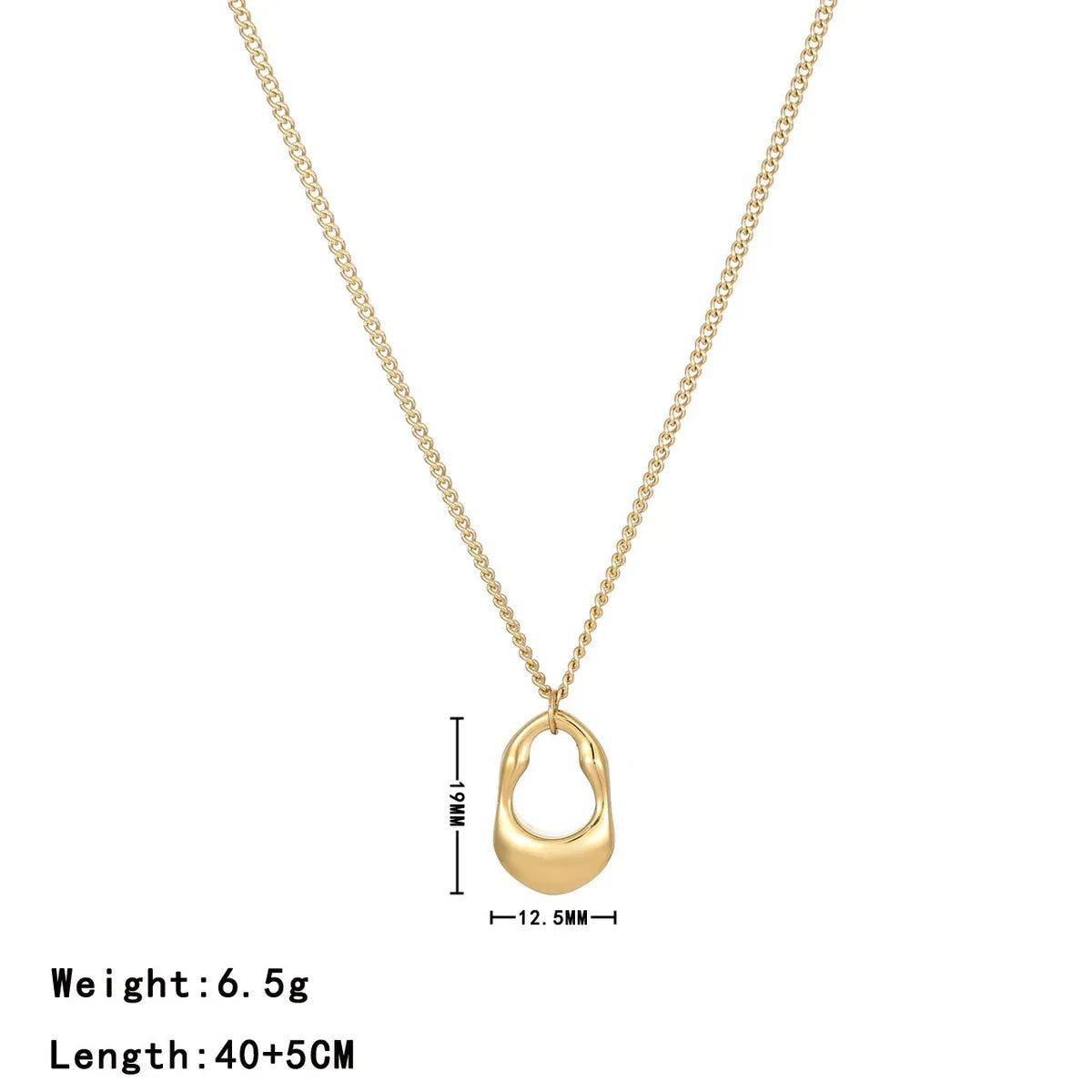 Wholesale Simple Style Lock Stainless Steel Plating White Gold Plated Gold Plated Pendant Necklace