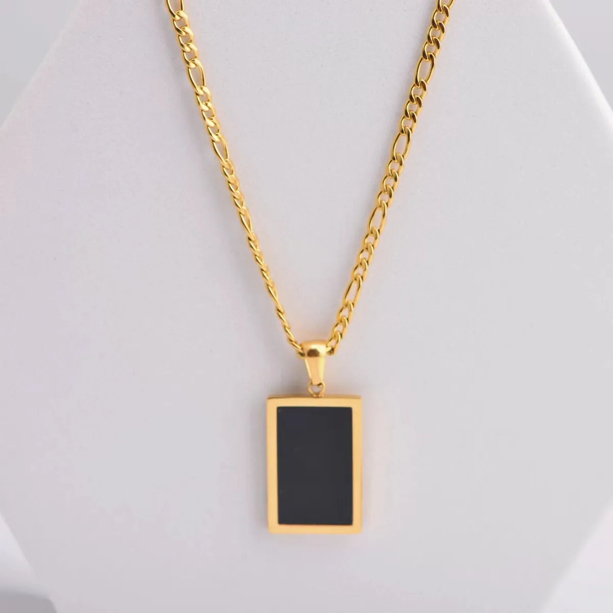 Wholesale Simple Style Rectangle Stainless Steel Shell Pendant Necklace