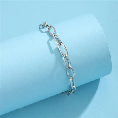 Wholesale Simple Style Simple Solid Color Stainless Steel Bracelets