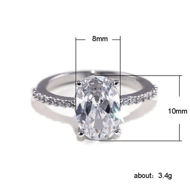 Wholesale Simple Style Solid Color Copper Inlay White Gold Plated Zircon Rings