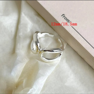 Wholesale Simple Style Solid Color Copper Plating Hollow Out Open Rings