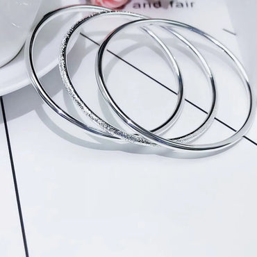 Wholesale Simple Style Solid Color Stainless Steel Bangle