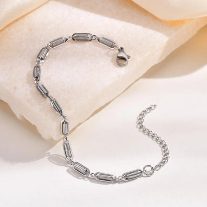 Simple Style Solid Color 304 Stainless Steel Bracelets In Bulk