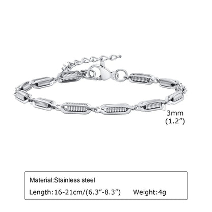 Simple Style Solid Color 304 Stainless Steel Bracelets In Bulk