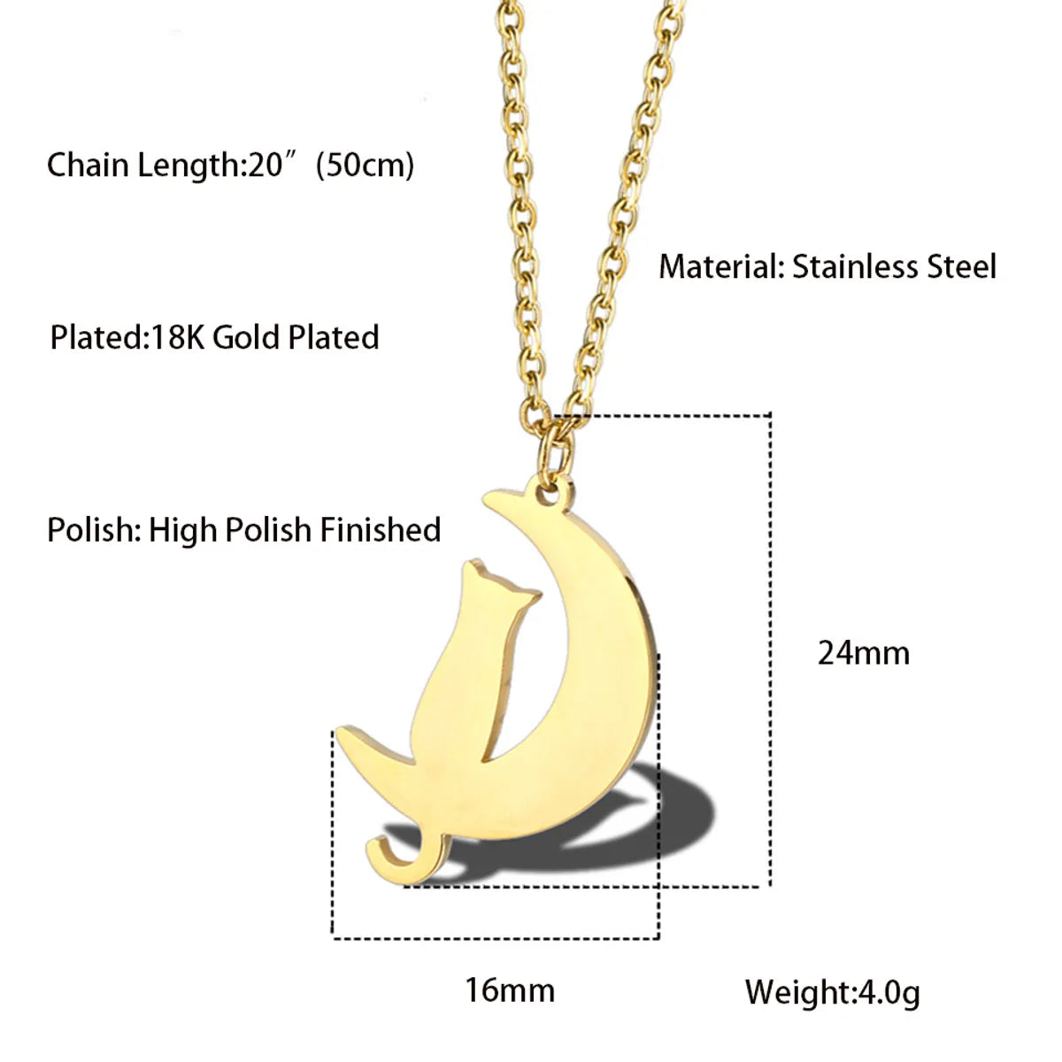 Wholesale Simple Style Solid Color Stainless Steel Plating Gold Plated Pendant Necklace