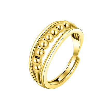 Wholesale Simple Style Solid Color Sterling Silver Gold Plated Rings