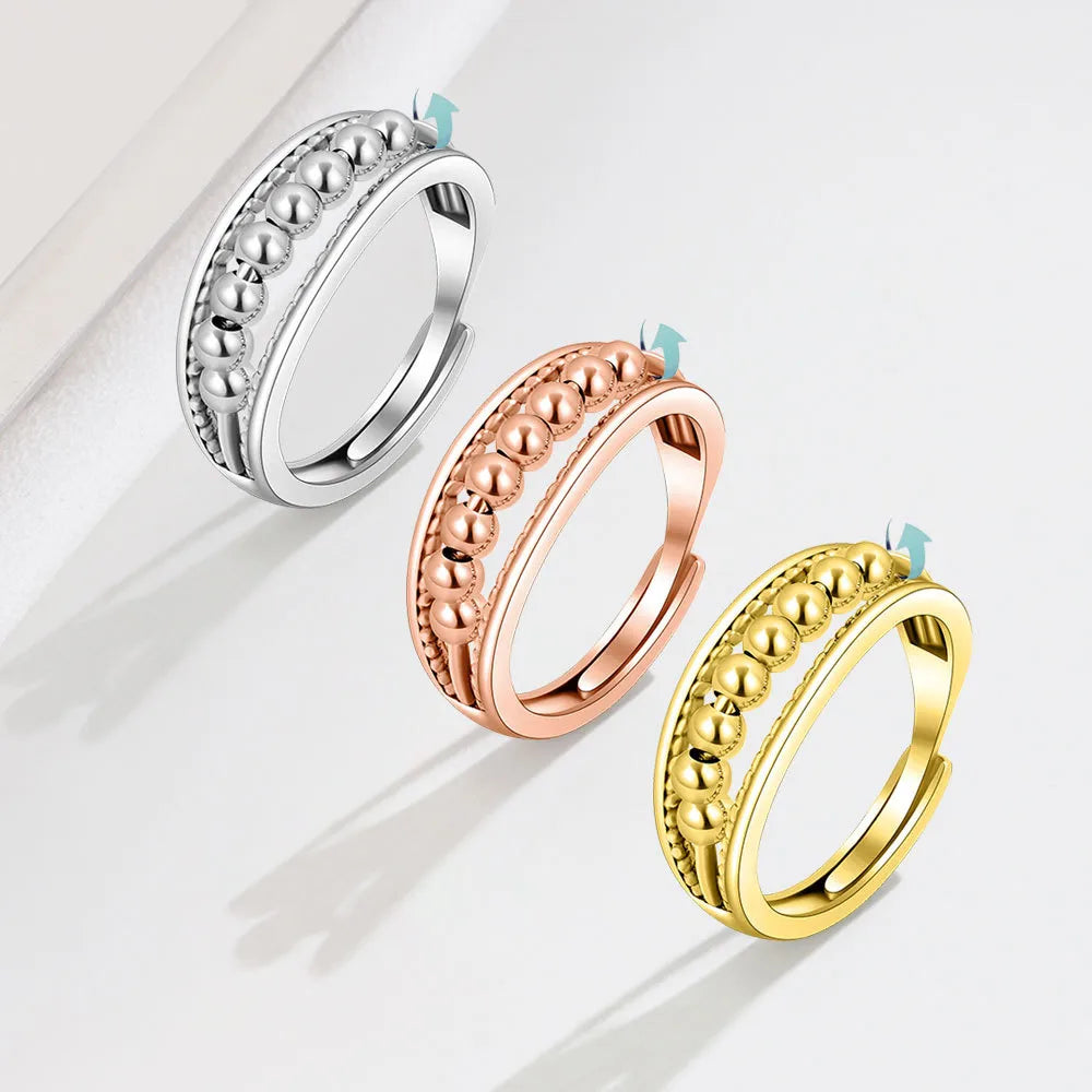 Wholesale Simple Style Solid Color Sterling Silver Gold Plated Rings