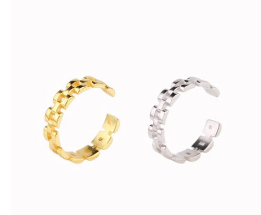 Wholesale Simple Style Solid Color Sterling Silver White Gold Plated Gold Plated Open Ring