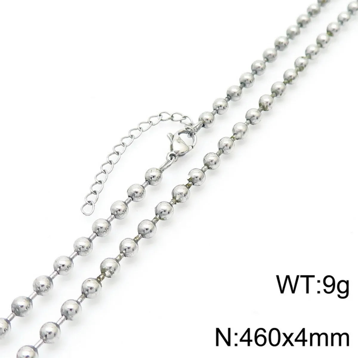 Wholesale Jewelry Simple Style Solid Color Titanium Steel 18K Gold Plated Chain Necklace