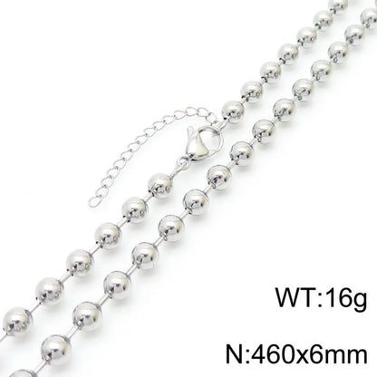 Wholesale Jewelry Simple Style Solid Color Titanium Steel 18K Gold Plated Chain Necklace